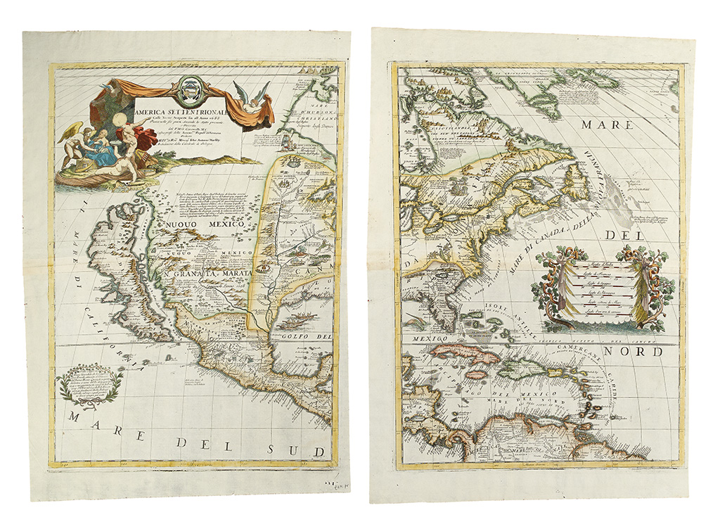 CORONELLI, VINCENZO MARIA. America Settentrionale Colle Nuove Scoperte Sin All Anno 1688.